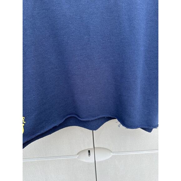 Free People Movement x Summer Class NC A&T Aggie Boxy Crop Top Crewneck XS Navy - Picture 6 of 11